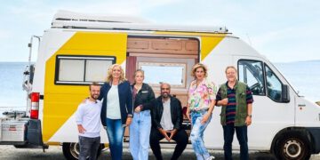 Bettina Tietjen auf großem Camping-Abenteuertrip von Nord nach Süd - mit sechs Prominenten und drei Wohnmobilen